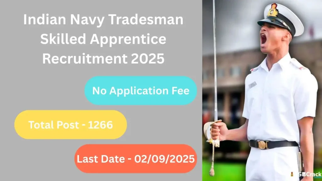 Indian Navy Tradesman Skilled Apprentice Recruitment 2025