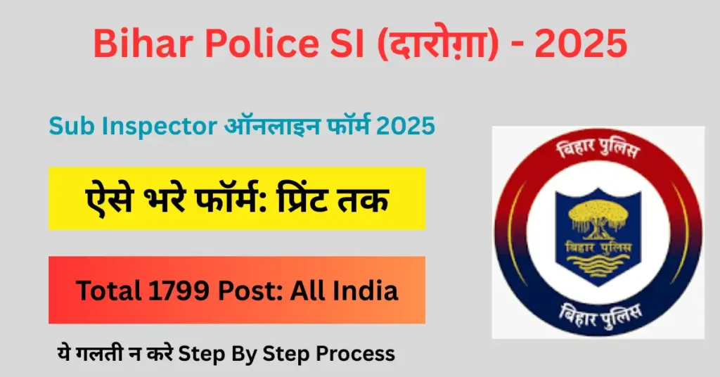 Bihar Police SI Online Form 2025