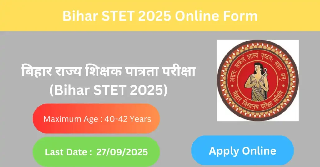 Bihar STET 2025 Online Form