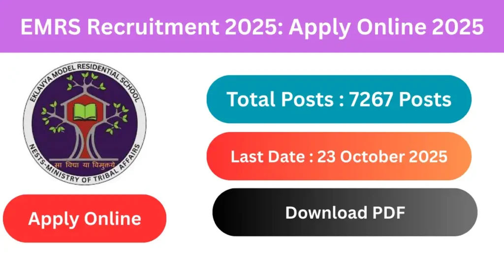 EMRS Recruitment 2025